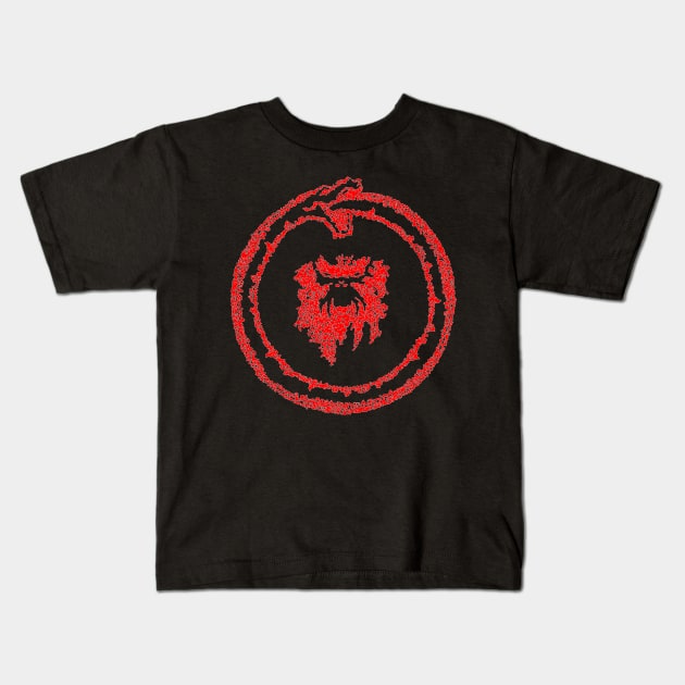 12 Monkeys Ouroboros Red w/white outline Kids T-Shirt by HumbledDesignStudio